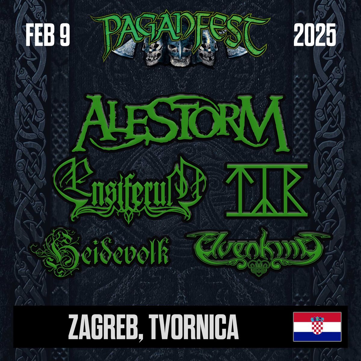 Paganfest MMXXV Zagreb - Alestorm, Ensiferum, T\u00fdr, Heidevolk, Elvenking