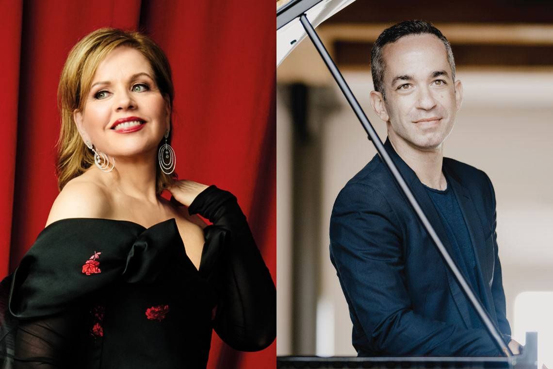 Renee Fleming and Inon Barnatan at Zellerbach Auditorium