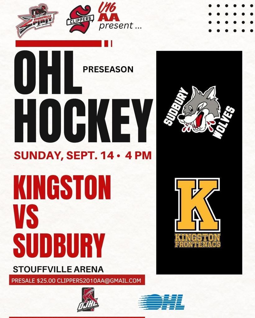 Sudbury Wolves at Kingston Frontenacs at Slush Puppie Place
