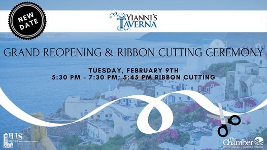 Yianni's Taverna's Grand Reopening & Ribbon Cutting Ceremony