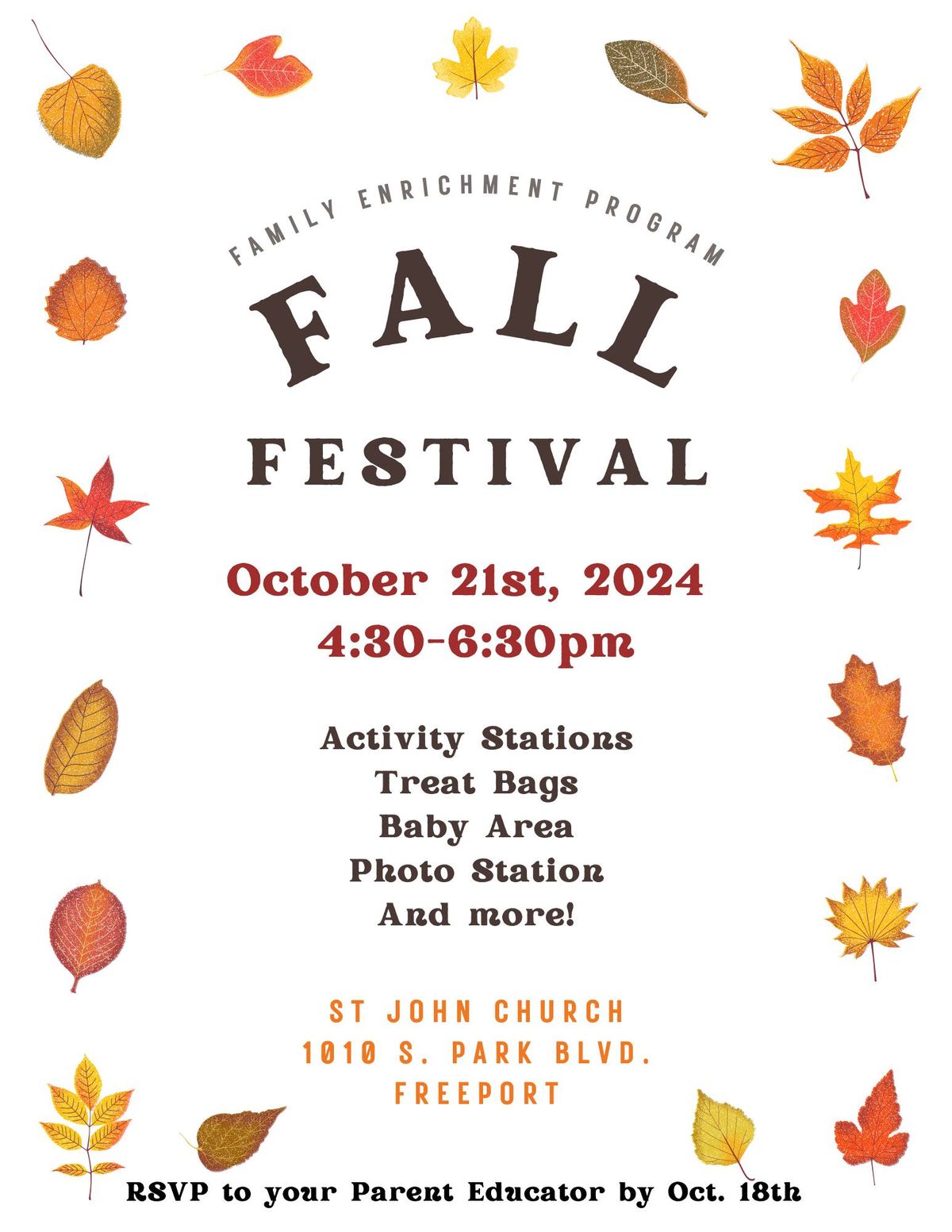 Family Enrichment Program - Fall Festival (for program participants)