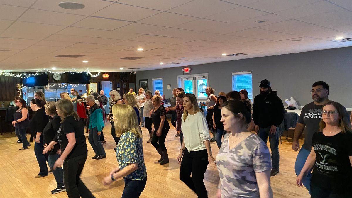 Line dance with Steve and Laura 