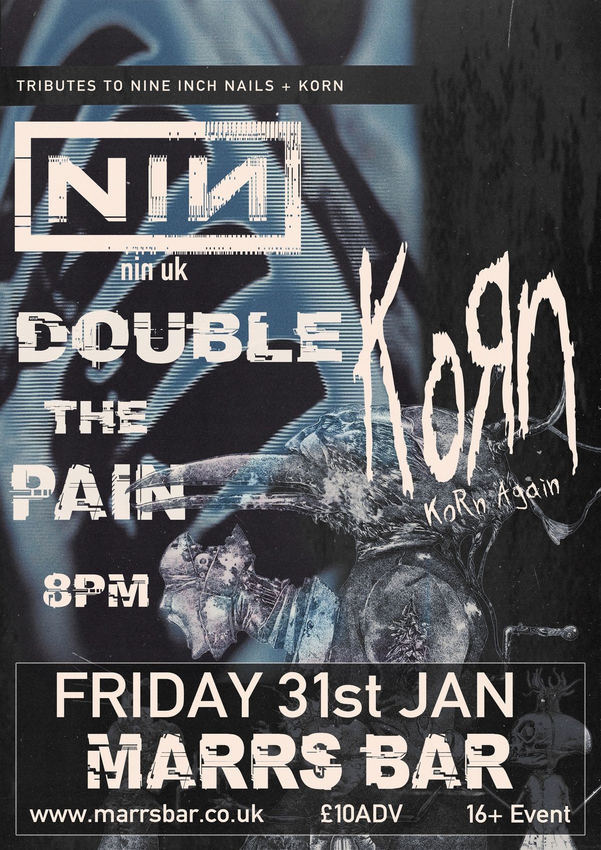 \u0418IN UK (NIN tribute) and Korn Again (Korn tribute) live at The Marr\u2019s Bar