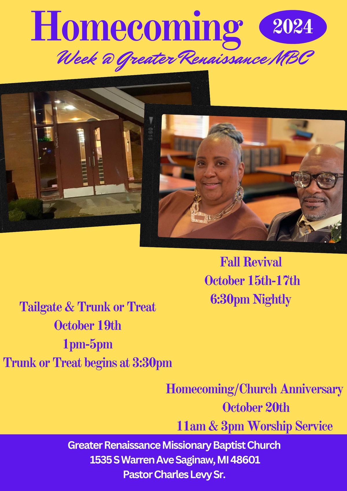 Homecoming & Church Anniversary Week 