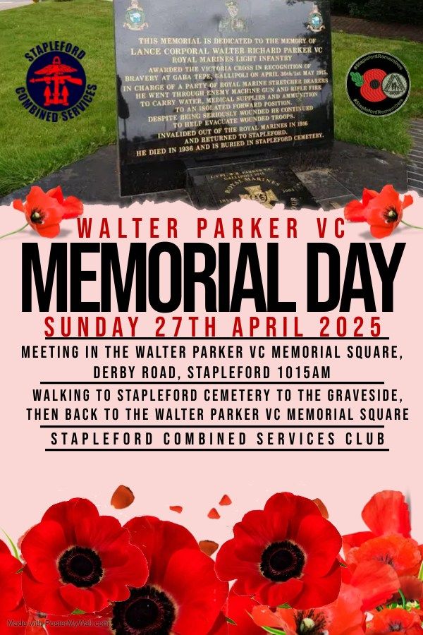 Walter Parker VC Memorial Day