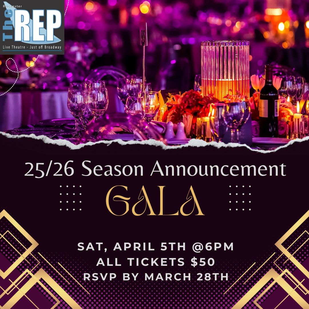 Rochester Rep's 25\/26 Season Announcement Gala