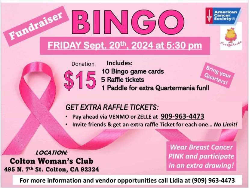 Bingo\/Quartermania for the elimination of Cancer