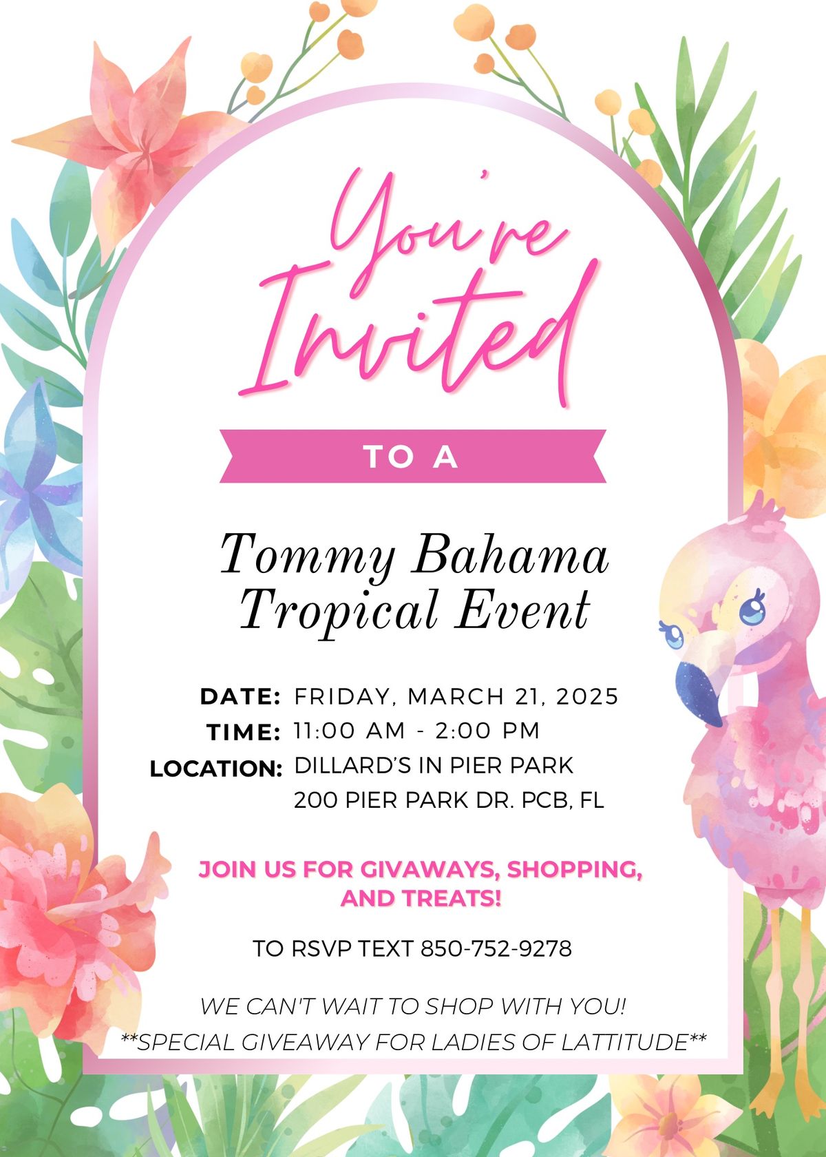 Tommy Bahama Tropical Shopping Event 