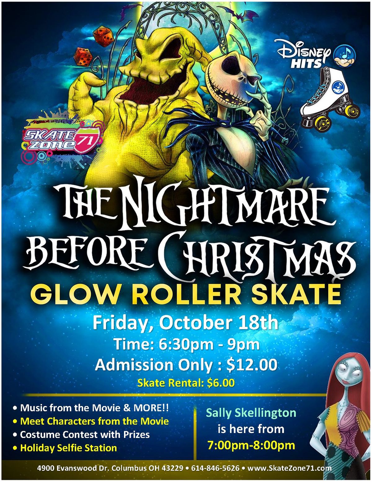 Nightmare Before Christmas Glow Skate