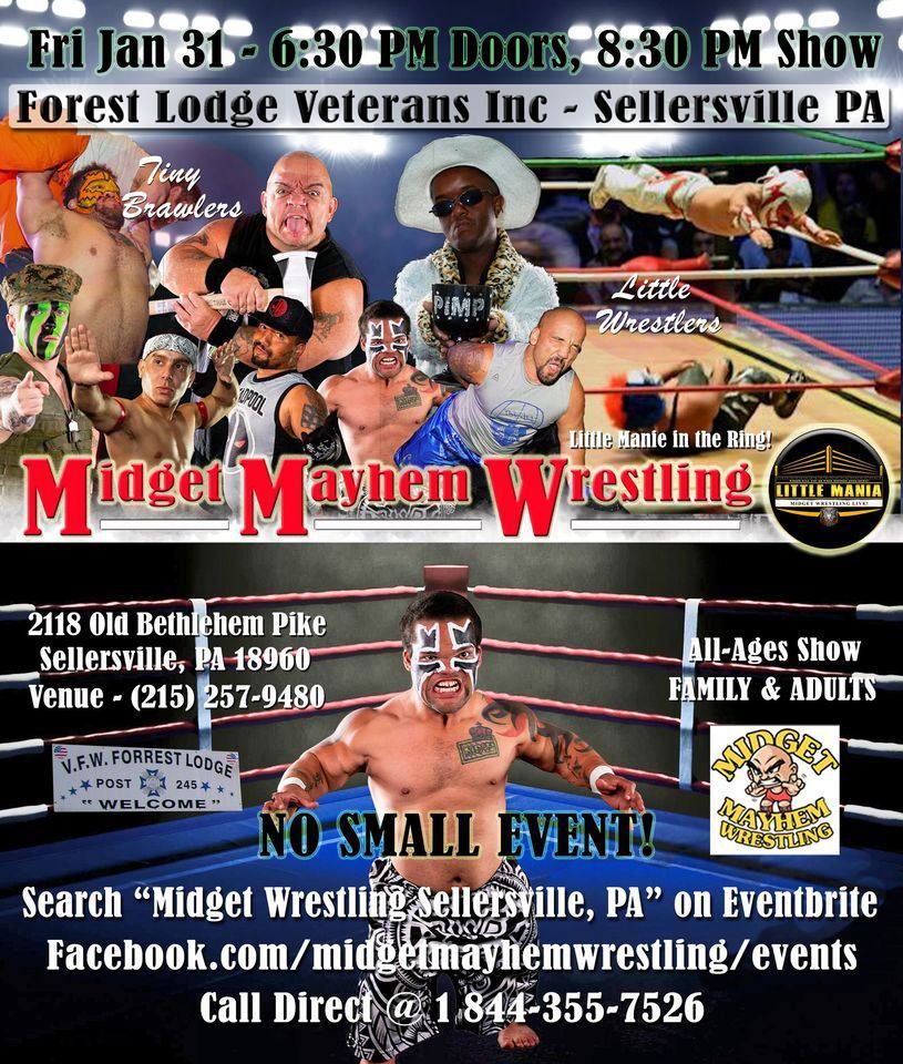 Midget Mayhem Micro-Wrestling Event - Sellersville PA (All-Ages)