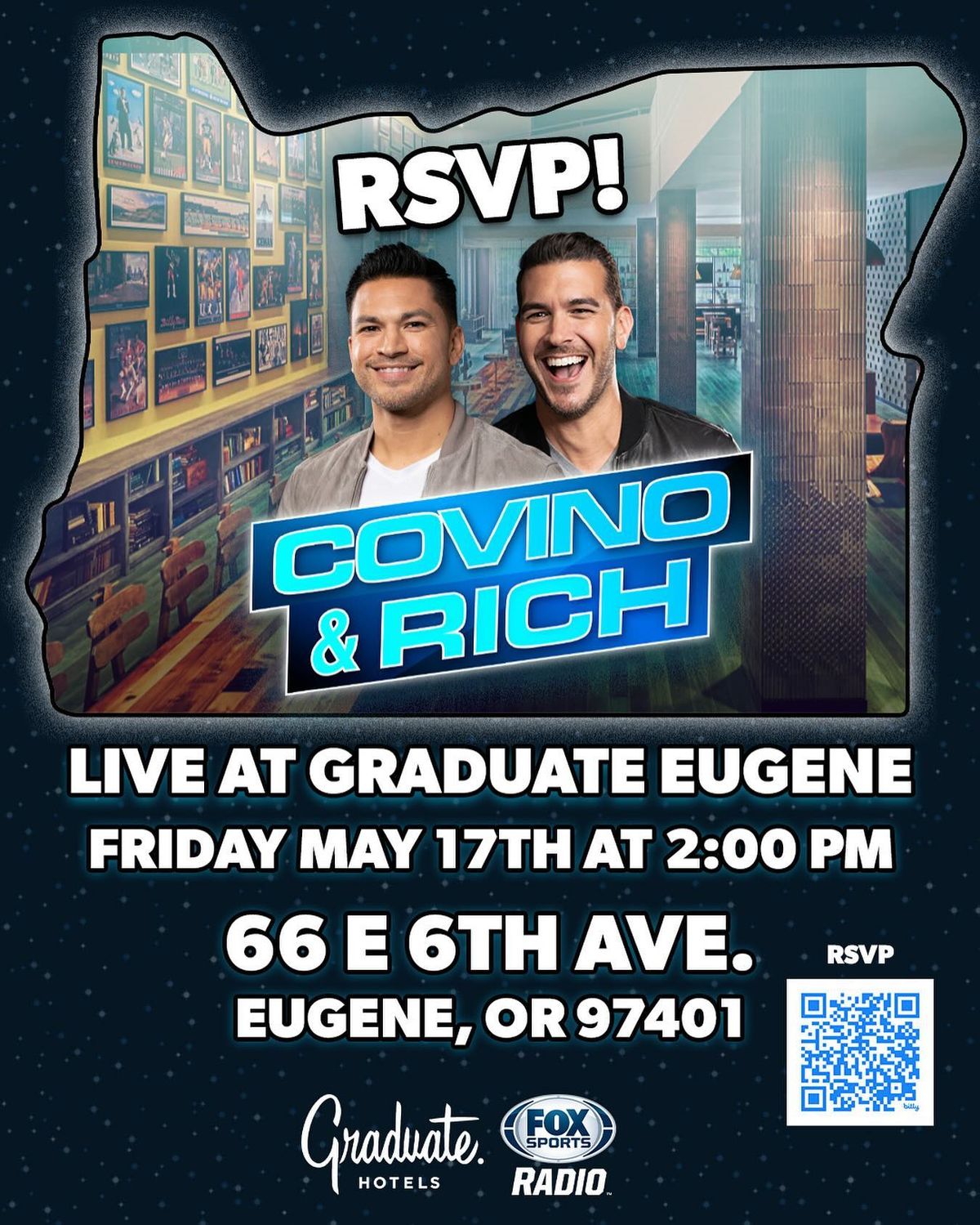 Covino & Rich Broadcast From Graduate Eugene (RSVP)