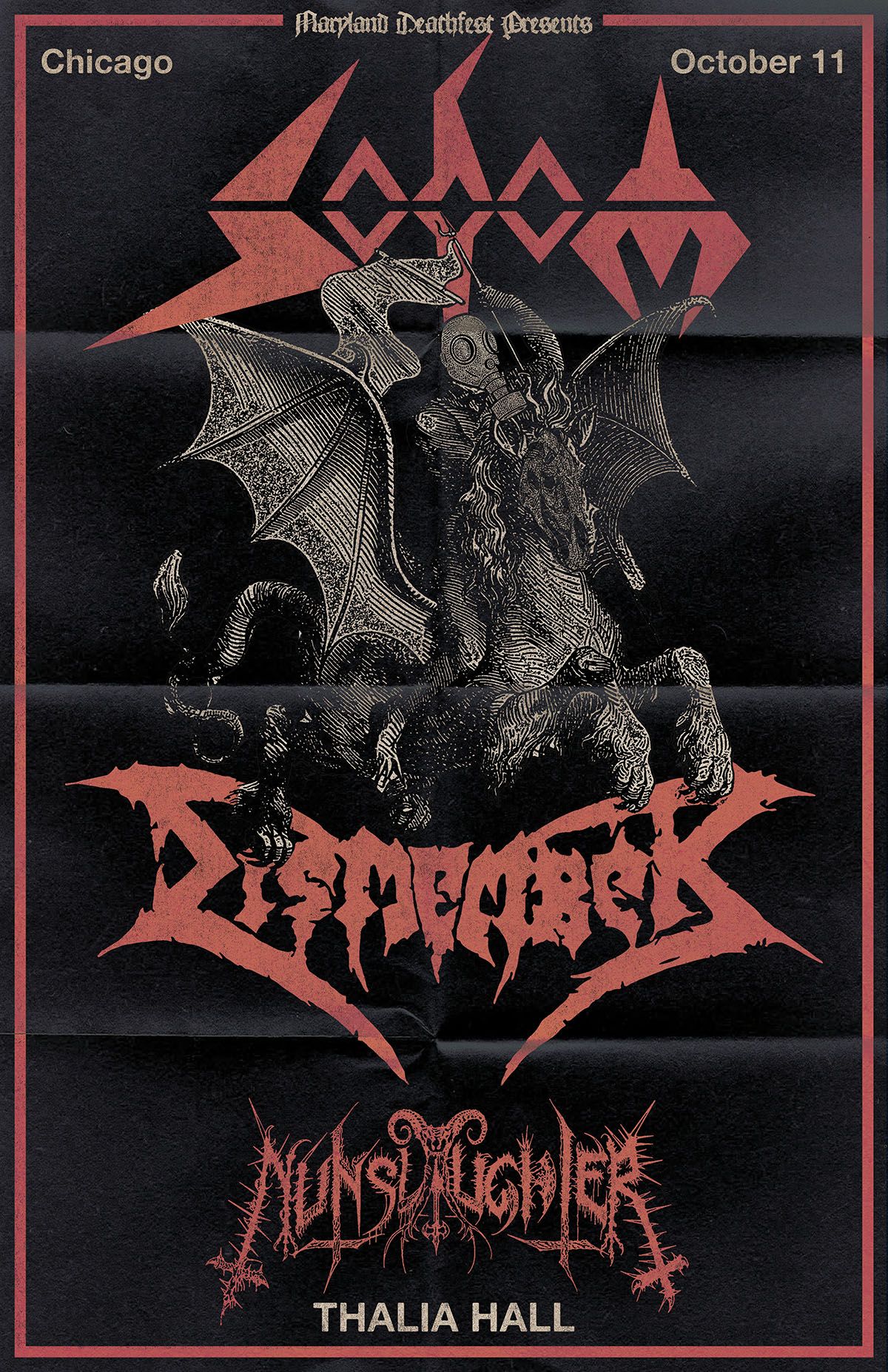 Sodom, Dismember, Nunslaughter in Chicago