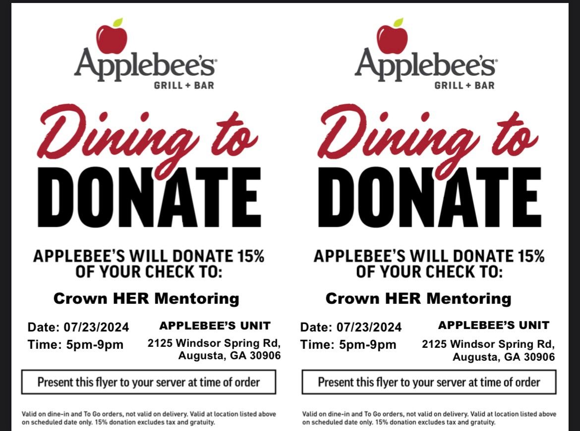 Dine to Donate at Applebee's!