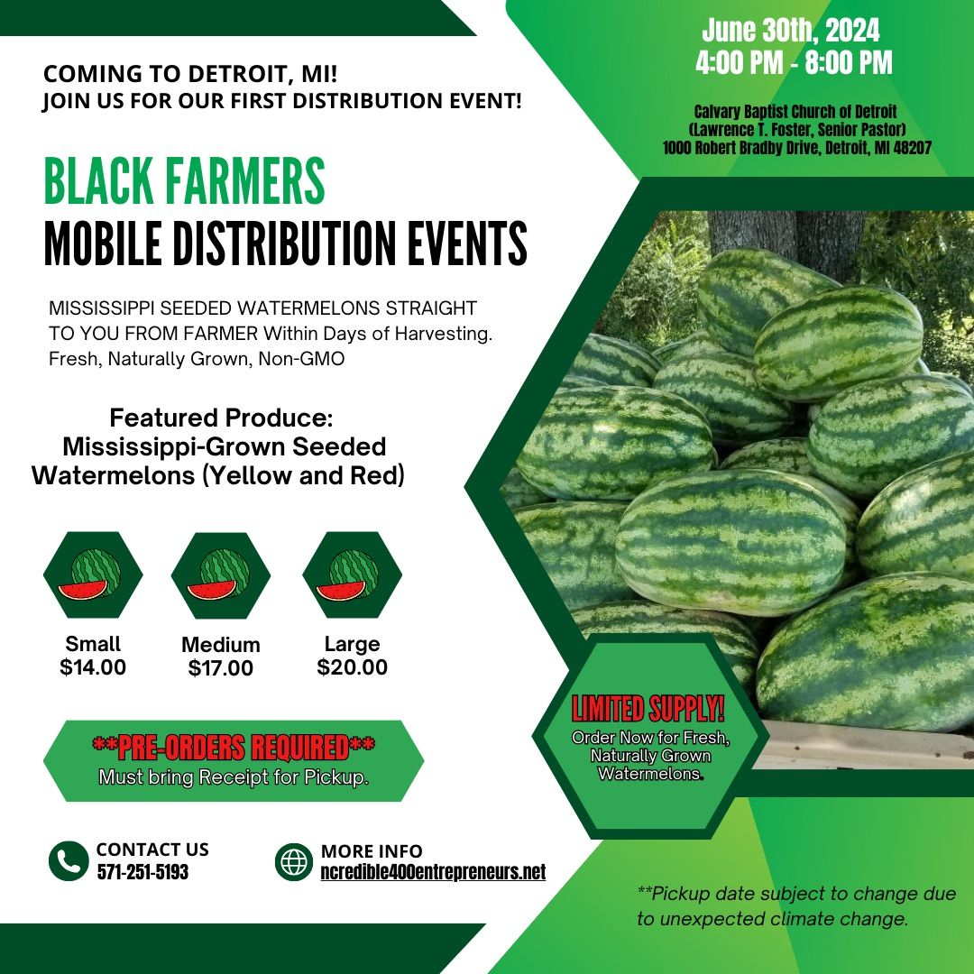 Black Farmers Mobile Distribution Event