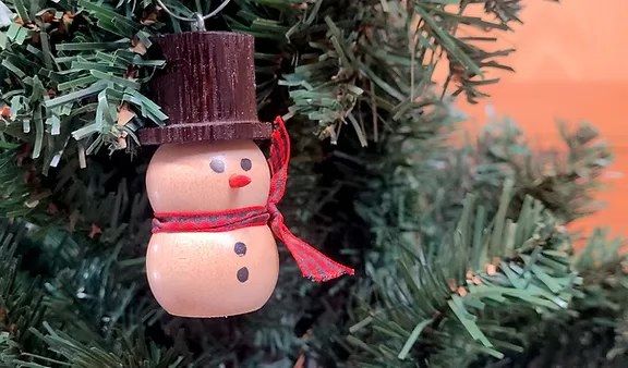 Make a Wooden Snowman Ornament!