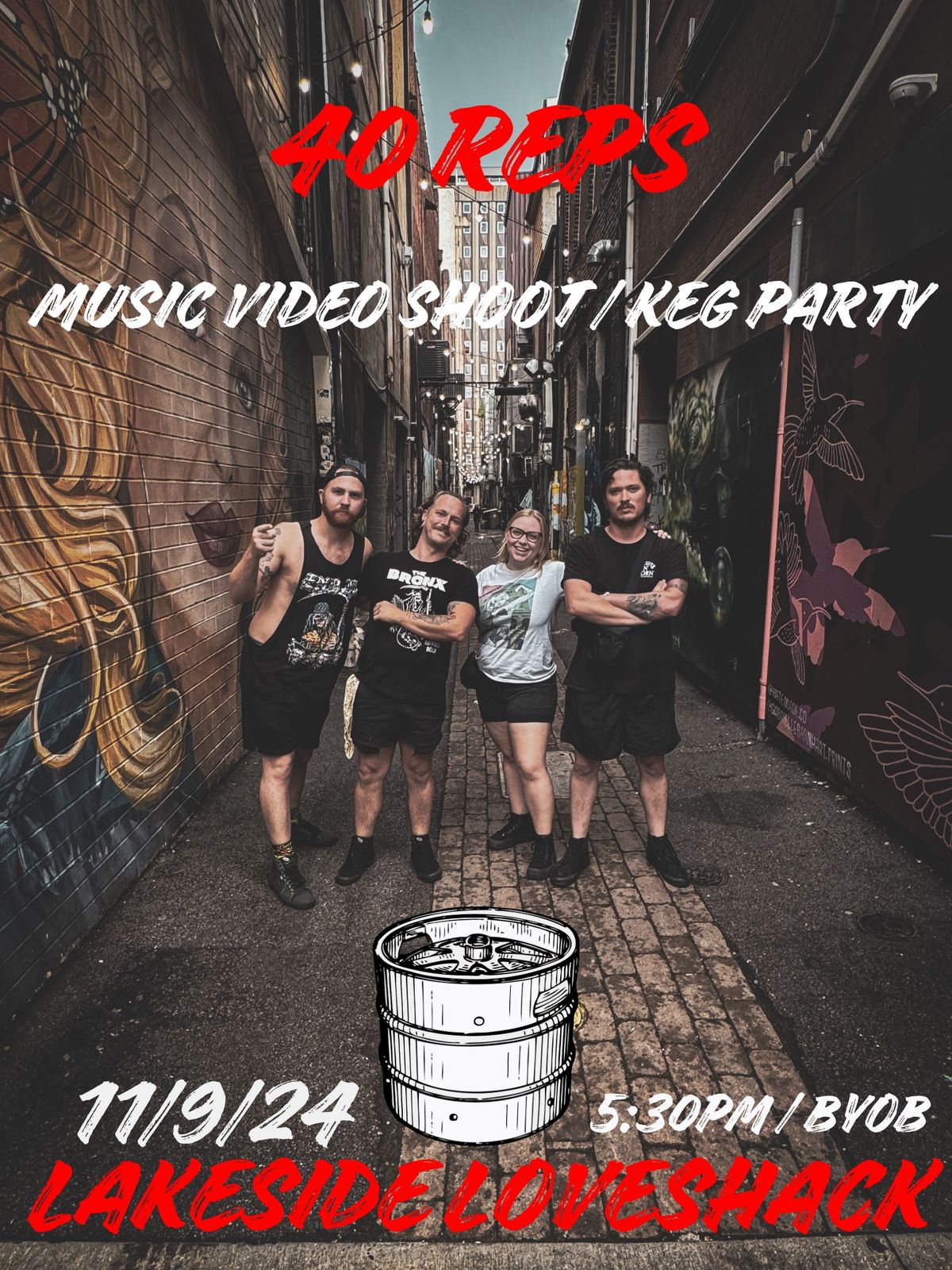 40 REPS MUSIC VIDEO SHOOT \/ KEG PARTY