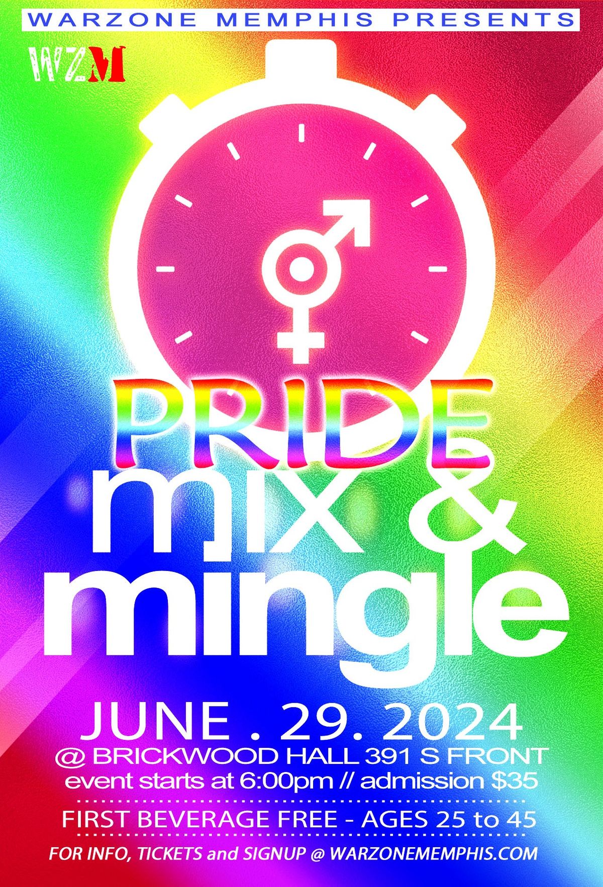 PRIDE SPEED DATING mix & Mingle by Warzone Memphis