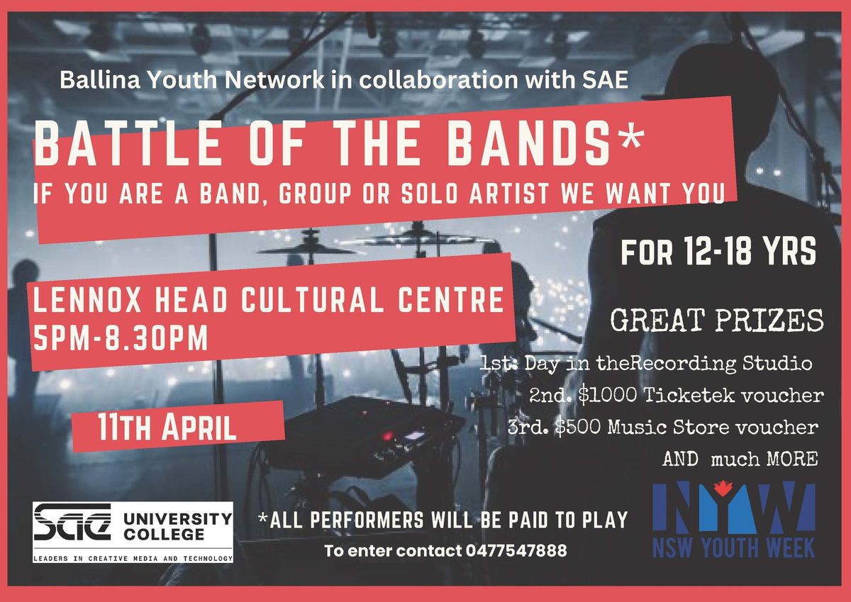 Battle of the Bands | Lennox Head | 11 April