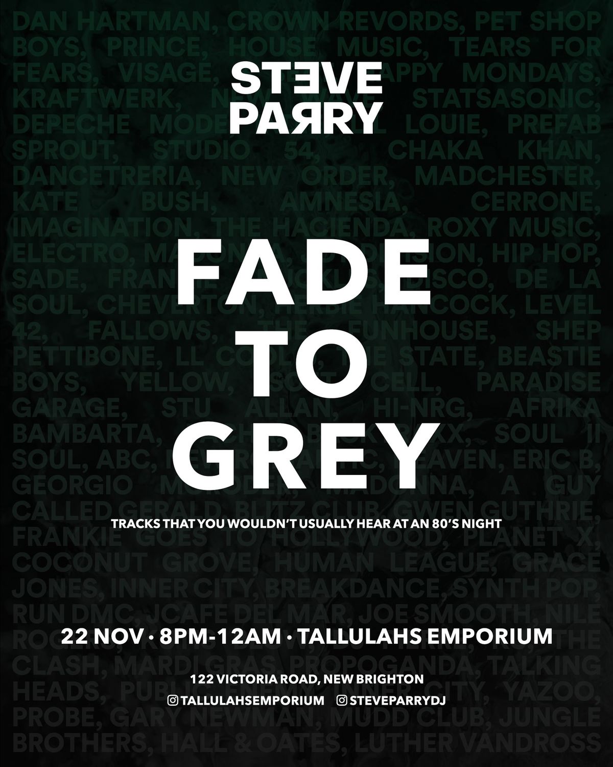 Fade To Grey at Tallulahs Emporium, New Brighton