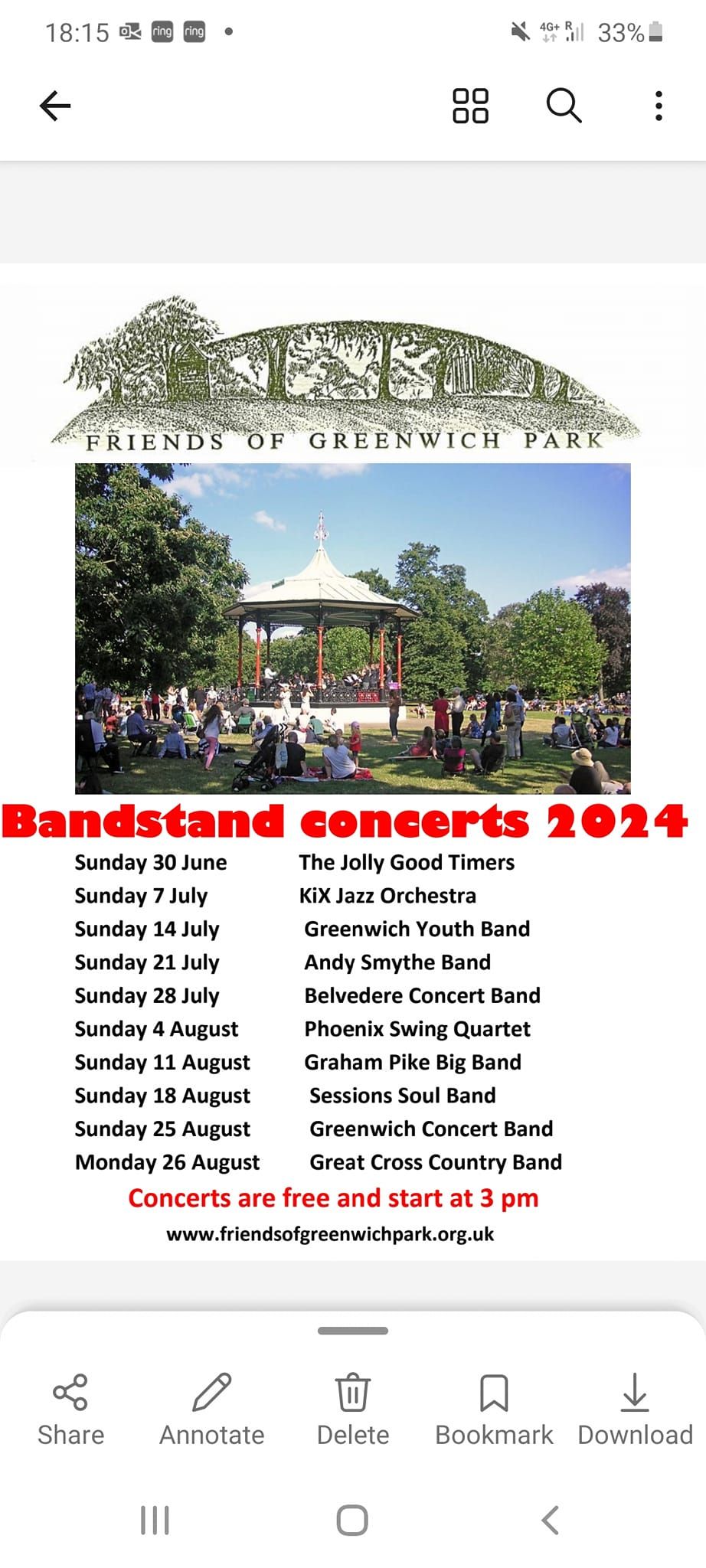 Bandstand Concert