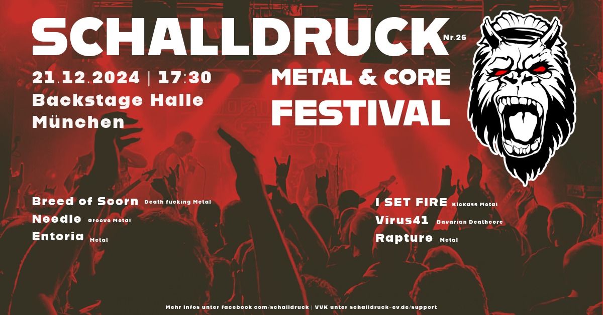 26. Schalldruck-Festival (Metal & Core)