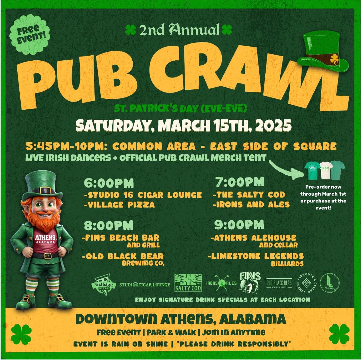 2nd Annual Downtown Athens Pub Crawl