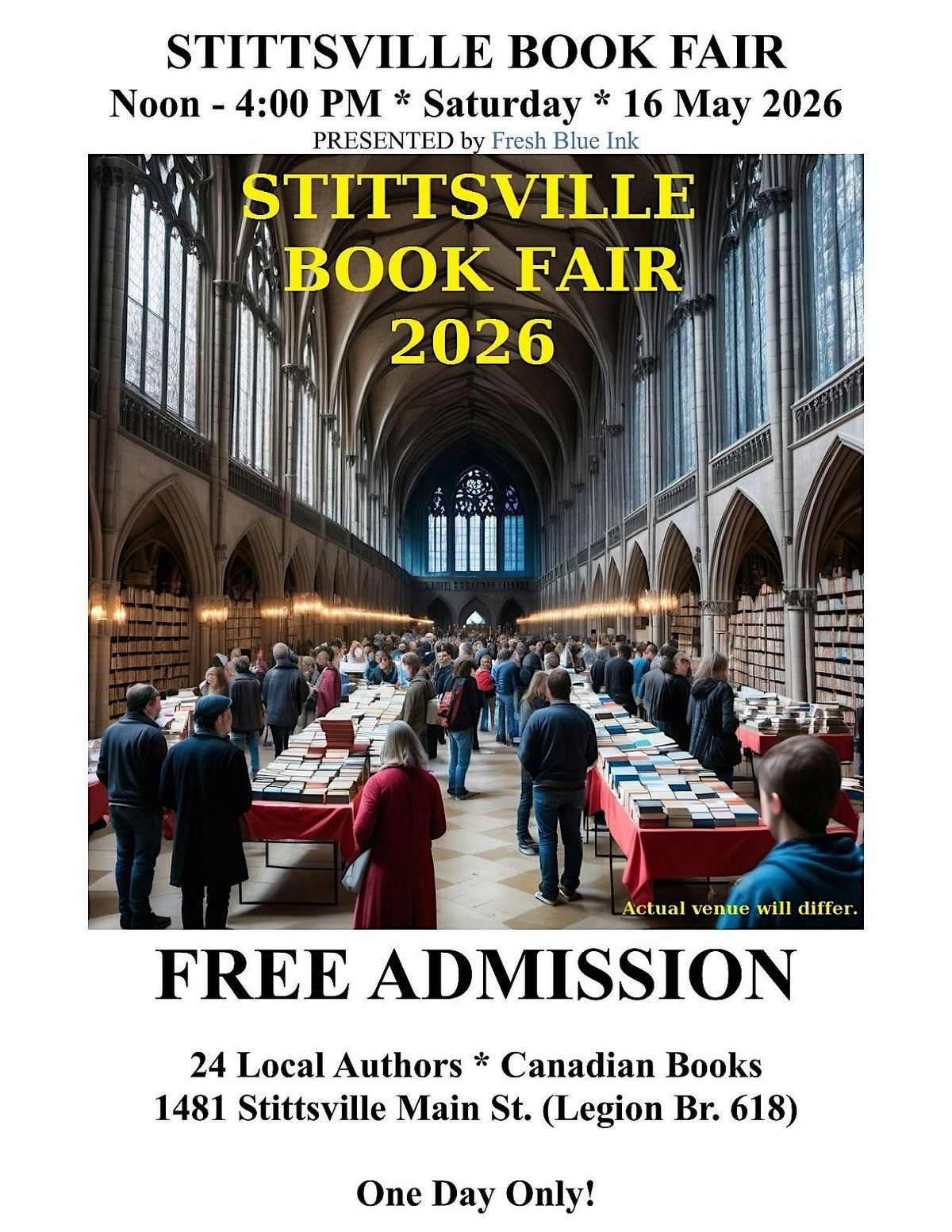 Fresh Blue Ink PRESENTS Stittsville Book Fair 2026