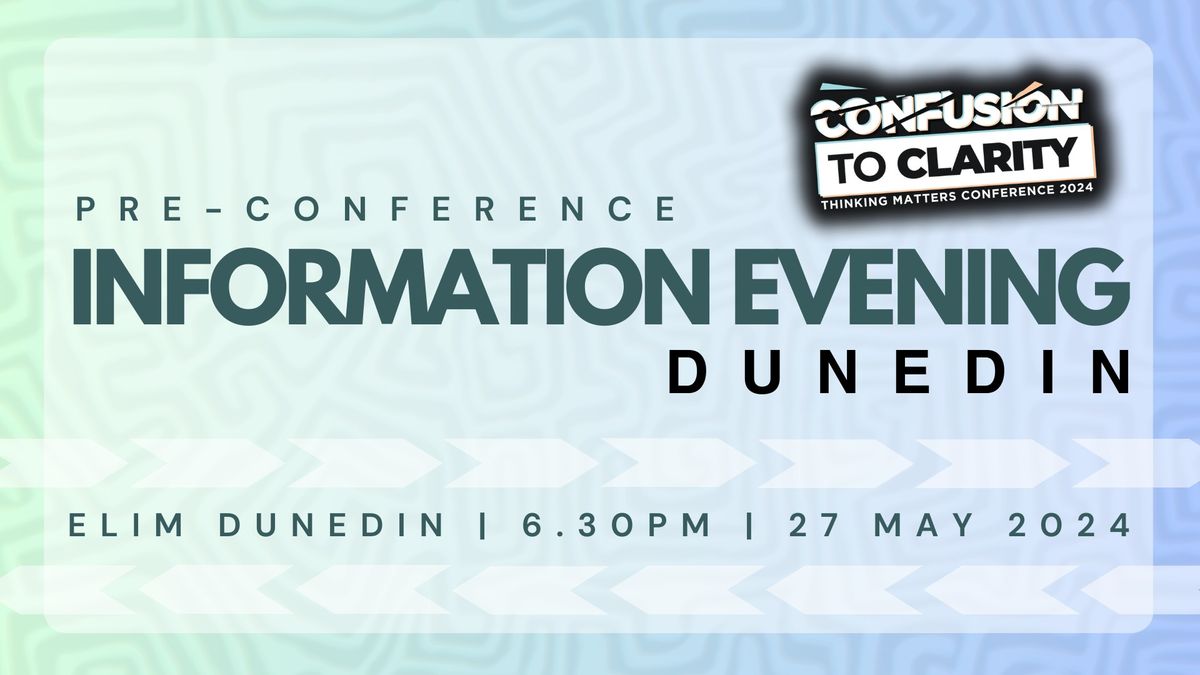 Pre-Conference Info Evening | Dunedin