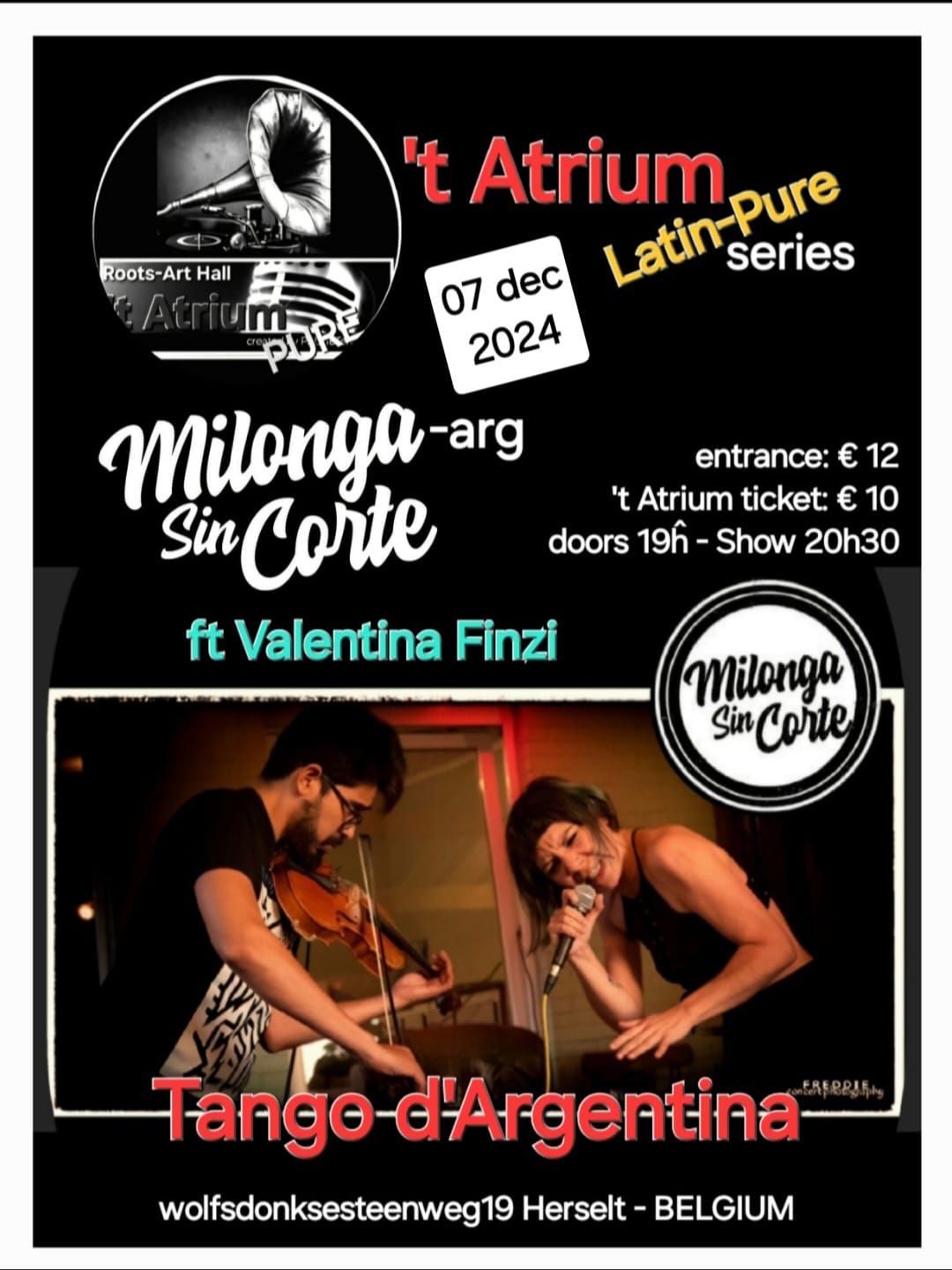 't Atrium Pure#Latin: Milonga sin Corte (arg) ft Valentina Finzi