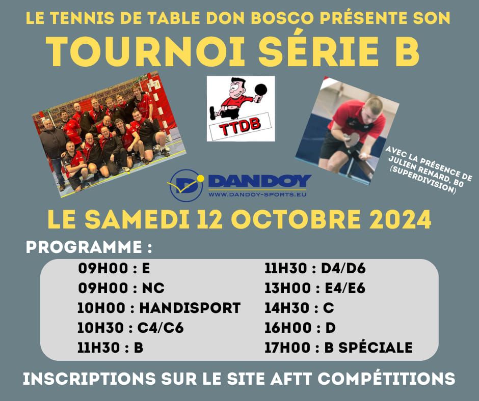 Tournoi s\u00e9rie b Don Bosco Tournai