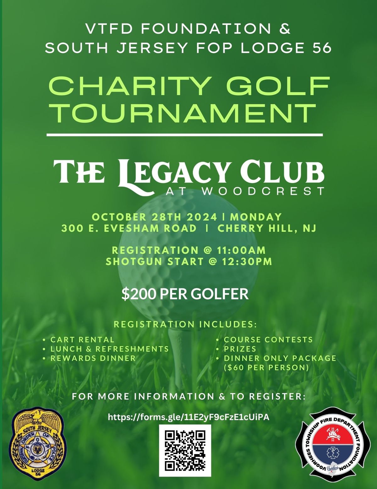 Charity Golf Tournament presented by VTFD Foundation & South Jersey FOP Lodge 56