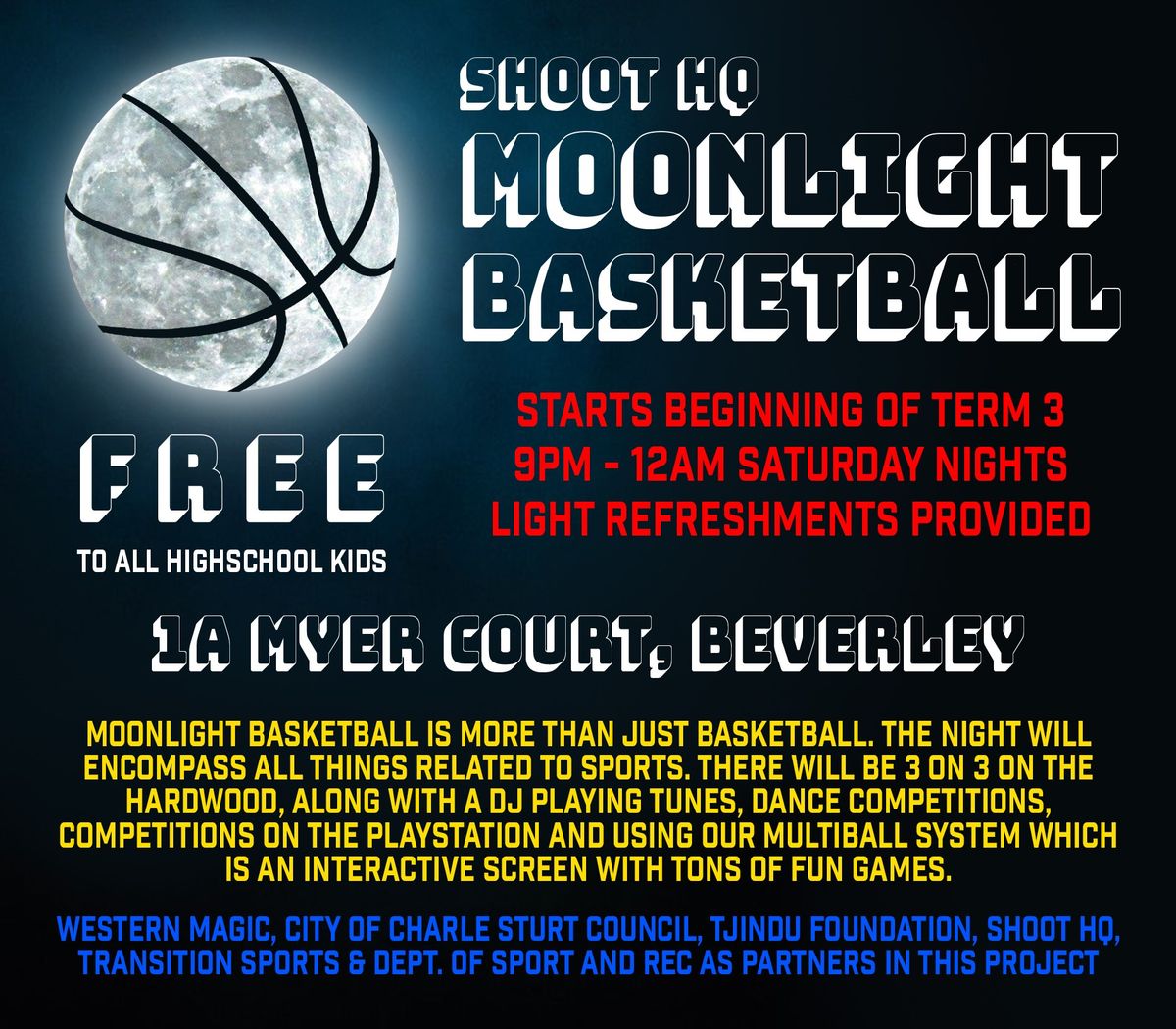 Moonlight - FREE Basketball Event on Saturdays from 9PM