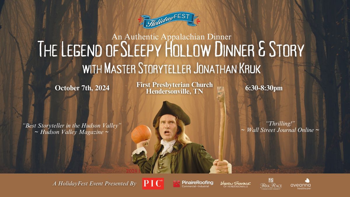 Appalachian Dinner & Story: Legends of Sleepy Hollow with Master Storyteller Jonathan Kruk