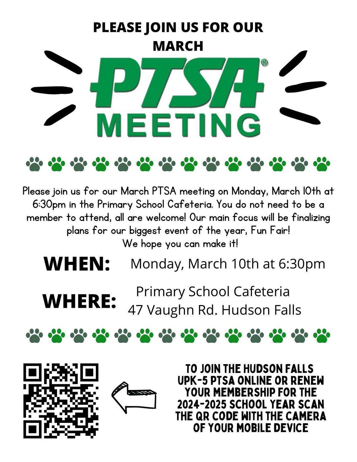 March PTSA Meeting 