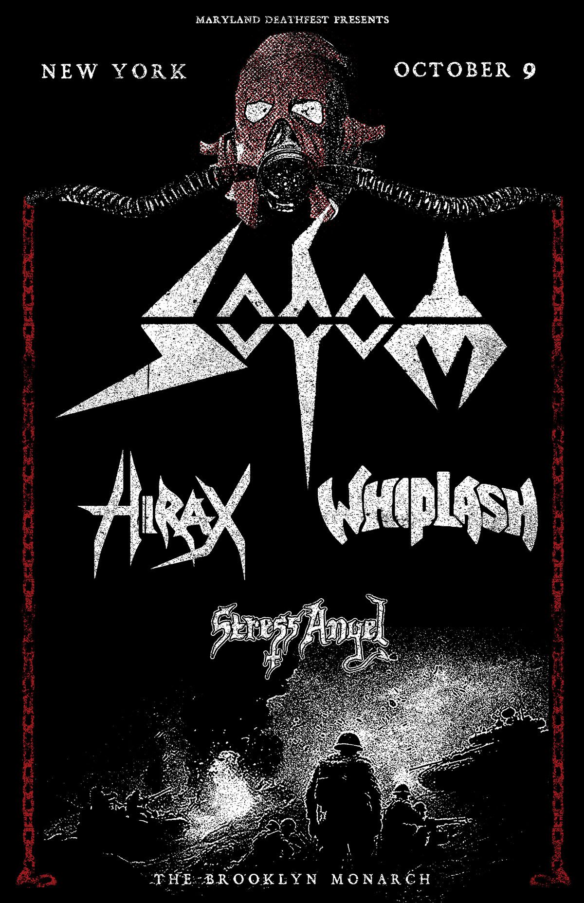 Sodom, Whiplash, Hirax, Stress Angel in NYC