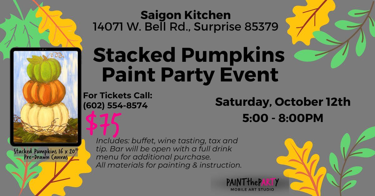 Stacked Pumpkins Paint Party Event