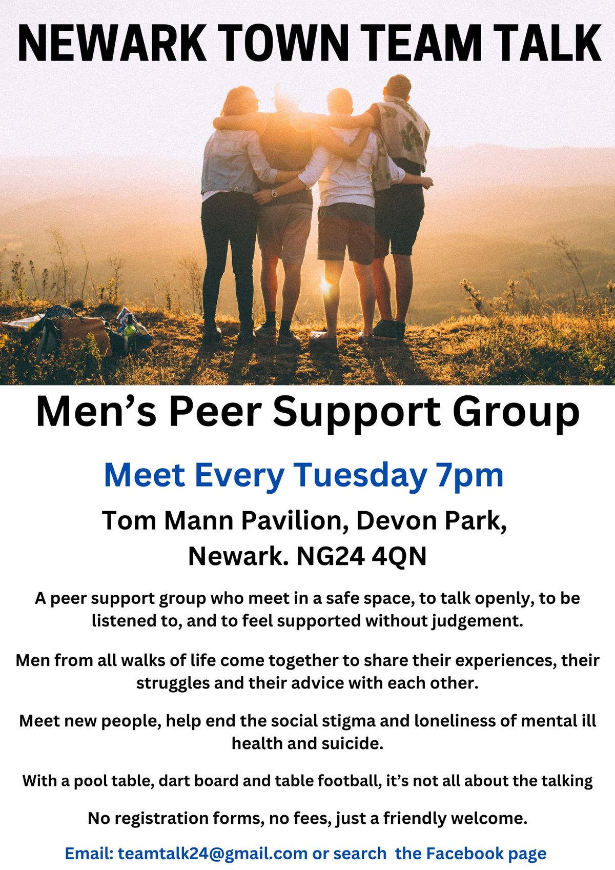 Newark Town Team Talk - Men's Peer Support Group