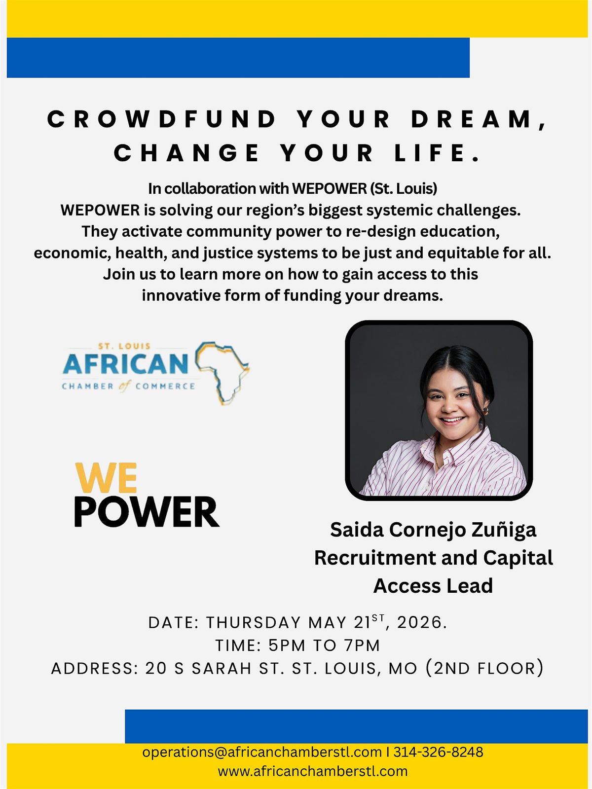 May Networking Mixer- Crowdfund your dream, change your life.