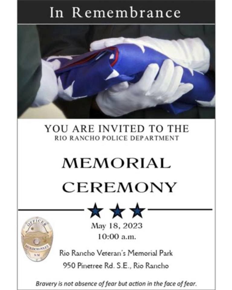 Fallen Officer Memorial Ceremony Veterans Park Rio Rancho Nm 18 May 2023 5950