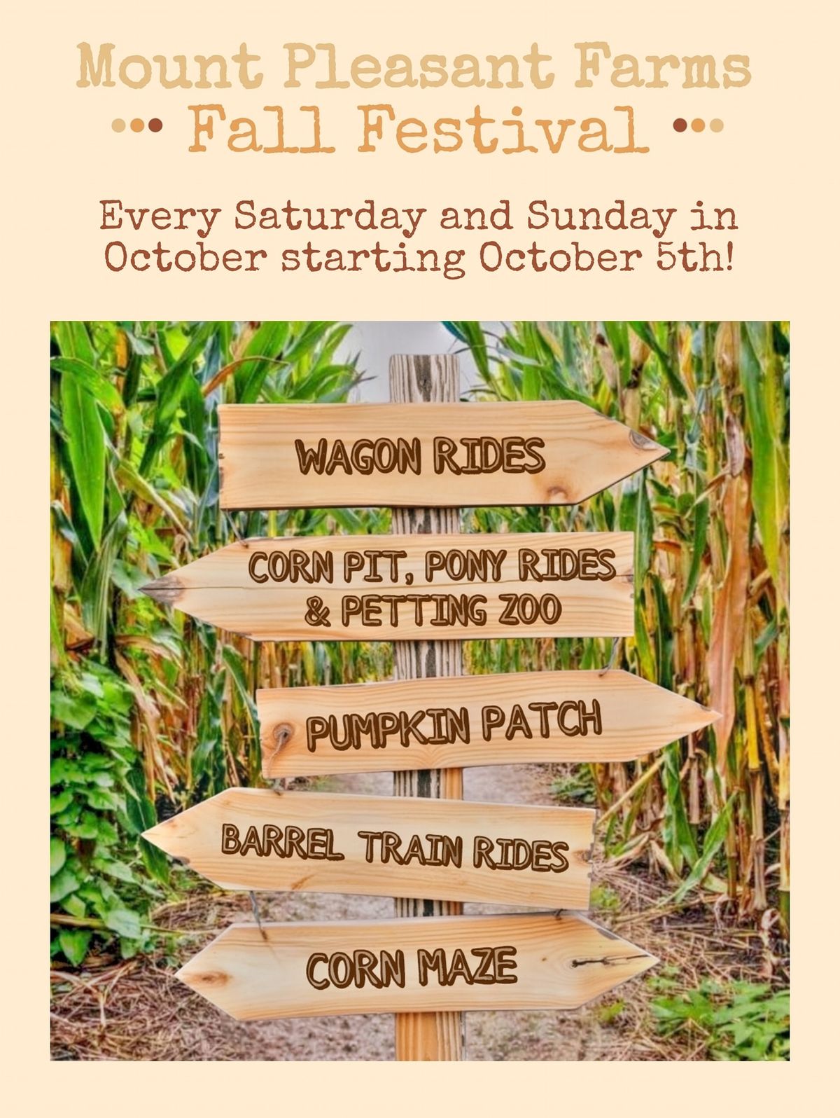 Mount Pleasant Farms Fall Festival Weekends 