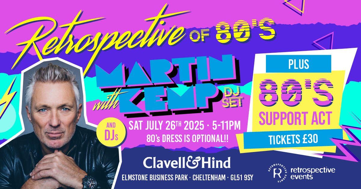 Retrospective of 80s presents Martin Kemp plus guests