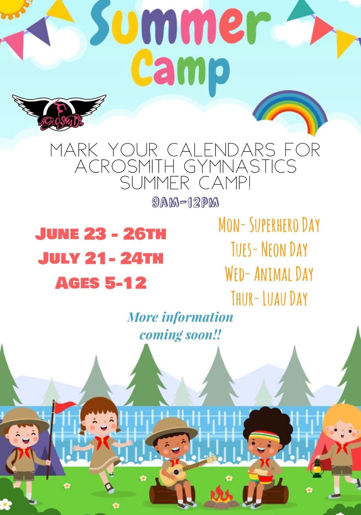 Acrosmith Gymnastics June Gymnastics Summer Camp