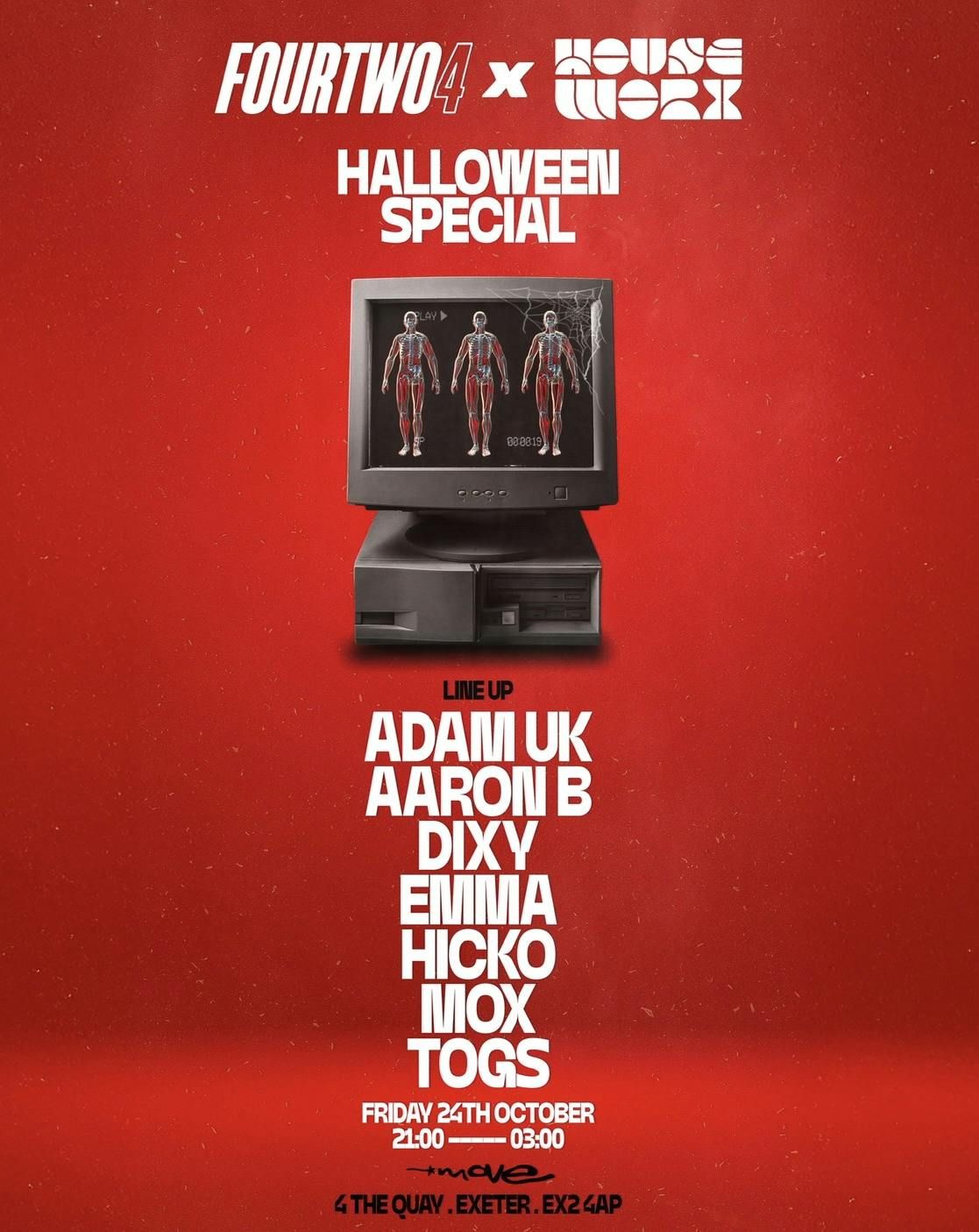 Fourtwo4 x Houseworx Halloween Party - House Music - 24\/10\/25 - Exeter 
