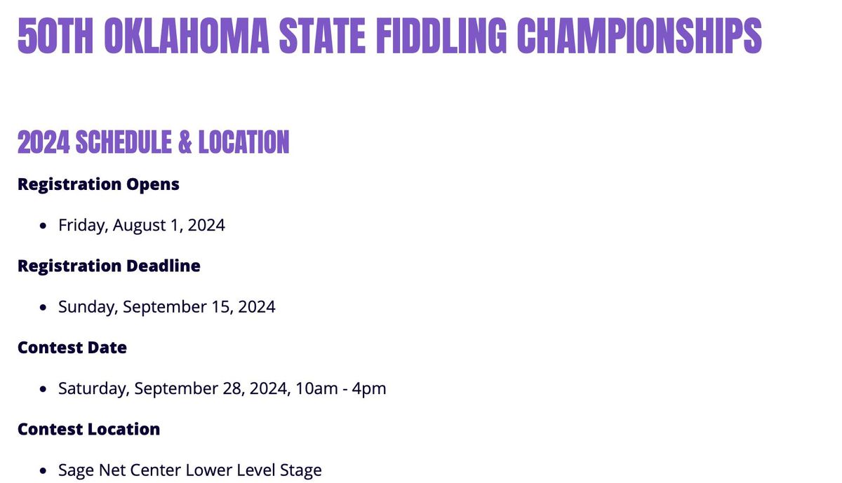 Oklahoma State Fiddling Championships