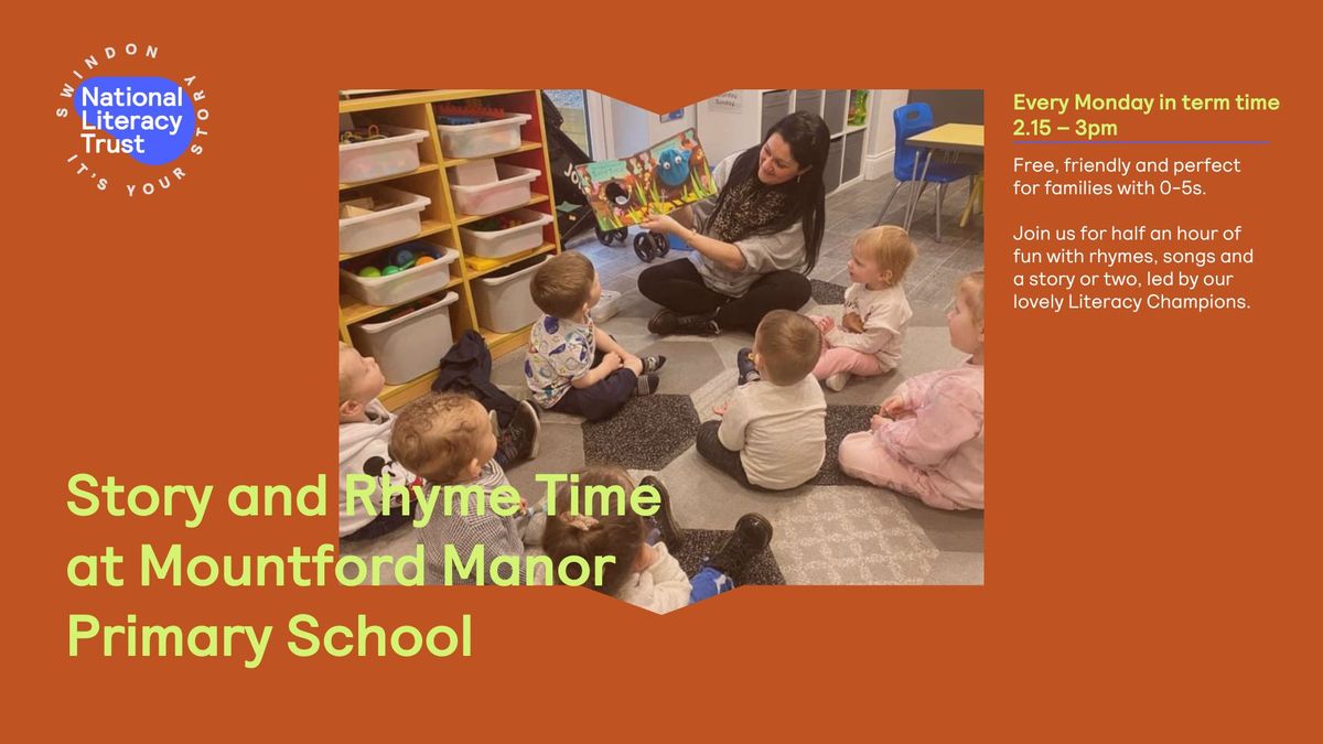 Free Story and Rhyme Time Group for 0\u20135s at Mountford Manor Primary School 