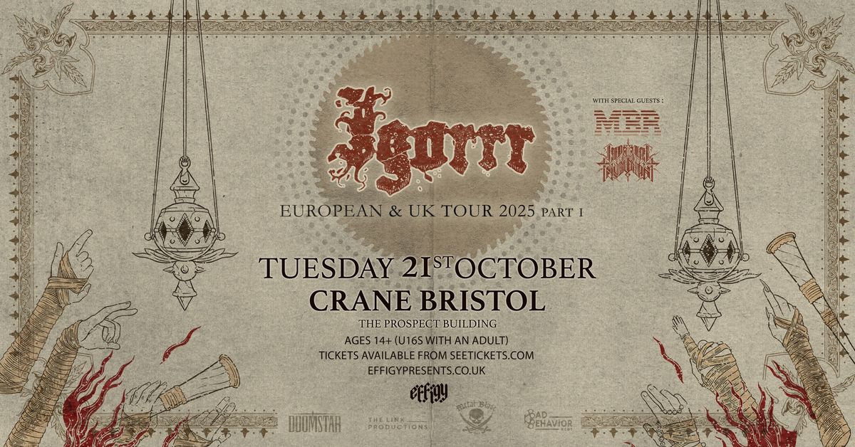 Igorrr plus Master Boot Record and Imperial Triumphant at Crane, Bristol