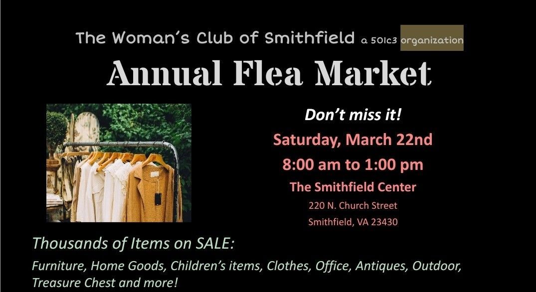 The Woman's Club of Smithfield Annual Fundraising Flea Market