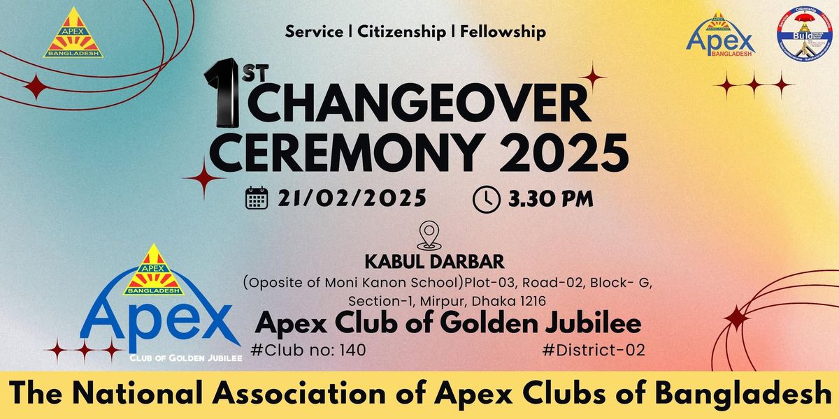 1st Changeover of Apex Club of Golden Jubilee 