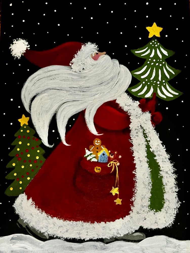 Creative Acrylics: Vintage Santa