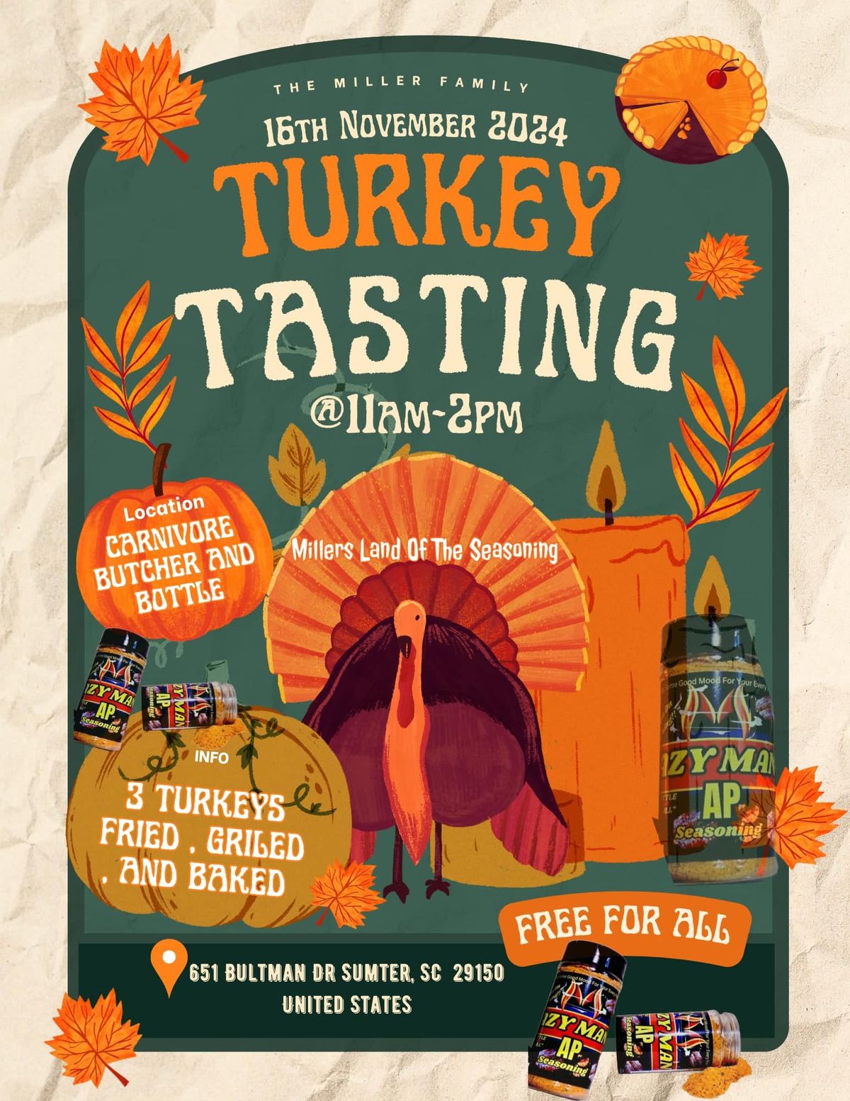 Turkey Tasting at Carnivore Butcher and Bottle